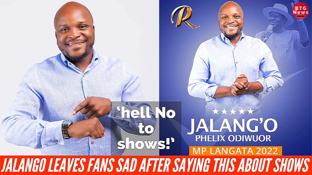 JALANG'O HEARTBREAKS HIS FANS AFTER SAYING THIS ABOUT ENTERTAINMENT INDUSTRY!!|BTG News