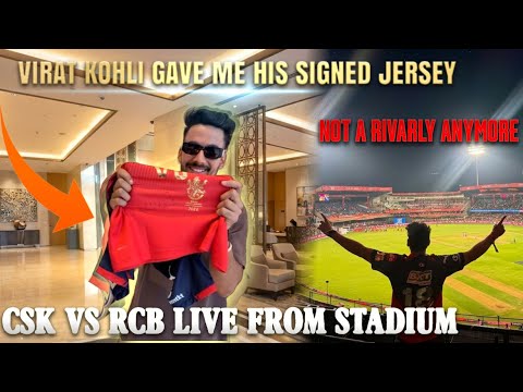 Virat Kohli gave me Signed RCB team jersey | Csk vs rcb Live from Chinnaswamy Ground Bangalore