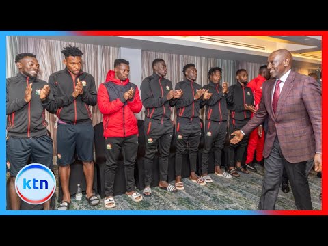 Rais Ruto akutana na Harambee Stars na kuwapongeza kufuatia ushindi wao dhidi ya Morocco.