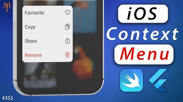 Flutter Tutorial - Create iOS Pop-Up Context Menu | SwiftUI In Flutter | Cupertino Context Menu