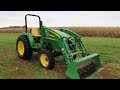 John Deere 4105 Tractor with H165 John Deere Front End Loader and Bucket