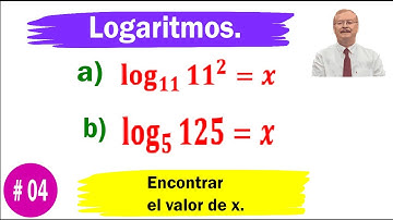 Logaritmos  Encontrar el valor de x en log11 11*2 = X,   log5 125 = X