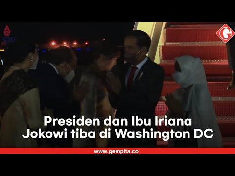 Momen Presiden dan Ibu Iriana Jokowi Disambut saat Tiba di Washington DC AS