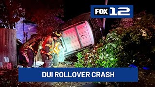 19-year-old arrested for DUI after rollover crash causes gas leak in Vancouver