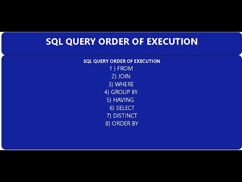 SQL QUERY ORDER OF EXECUTION || Very frequently asked interview ...