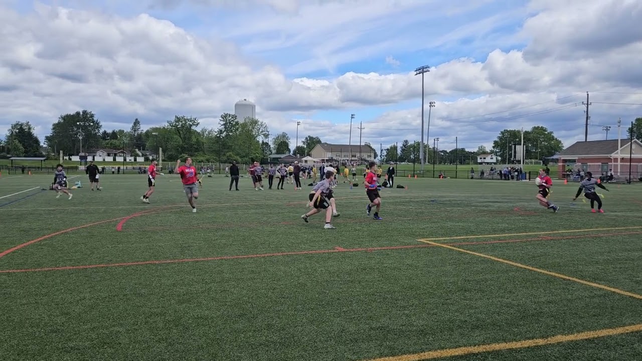 Sawyer Ruest (WR red jersey) Bills NFL Flag (2025)