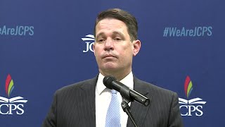 JCPS Superintendent Marty Pollio gives statements on proposed new school start times