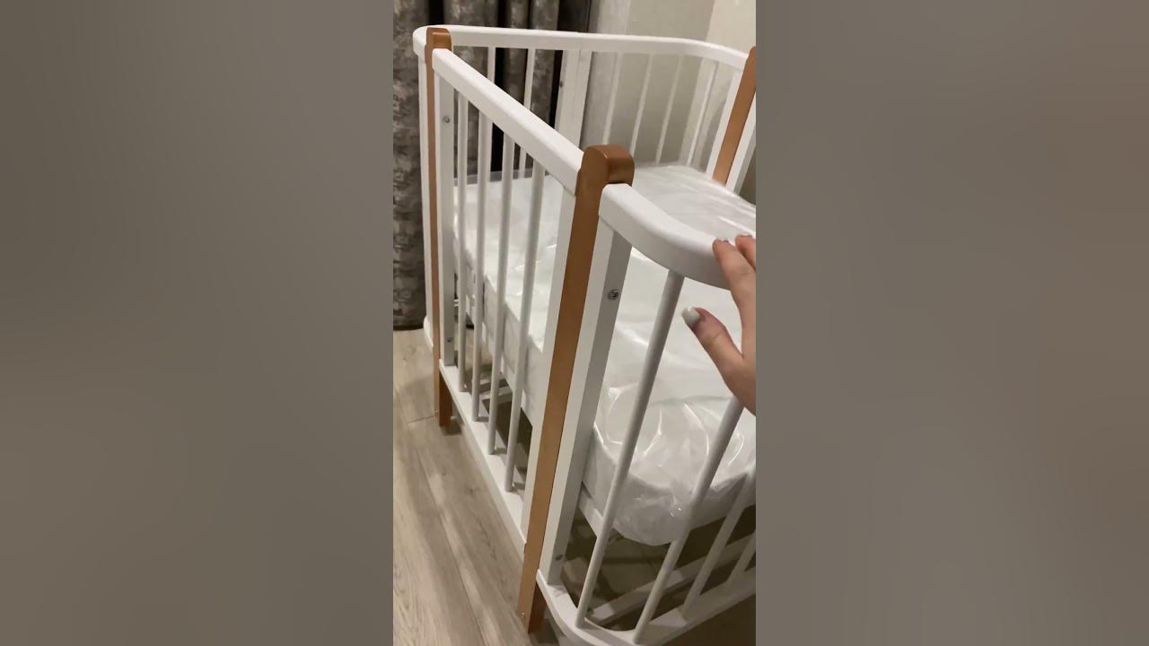 Детская кроватка Оливия с маятниковым механизмом. - YouTube