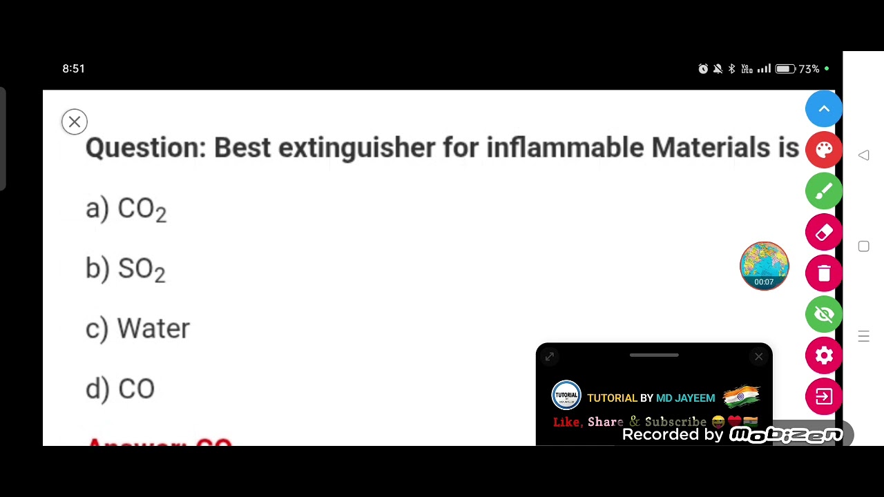 Best extinguisher for inflammable Materials is :-