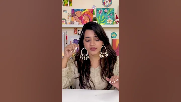 DIY Purple Earrings 😱 #shorts #shivangisah #youtubepartner #youtubeshorts #diy #art