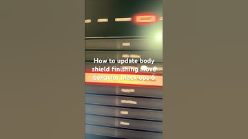 How to update body shield finishing move behavior black ops 6