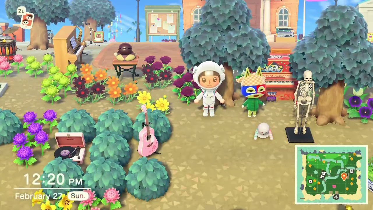 Animal Crossing New Horizons : Stinky dances to K.K. Metal with Wallopoid