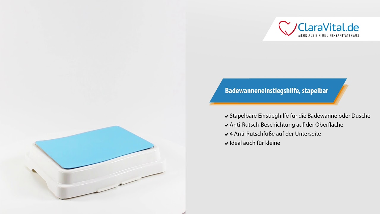 Stapelbare Badewanneneinstiegshilfe bei ClaraVital