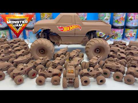🔥33X Hot Wheels Monster Trucks and Monster Jam Monster Trucks Mudder Mystery + Traxxas RC JUMP??