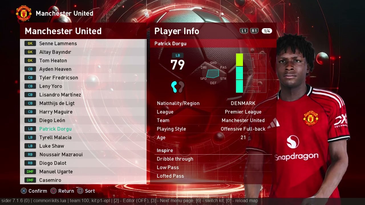 Manchester United F.C 2025/2026 Facepack PES 2021-SPFL2026