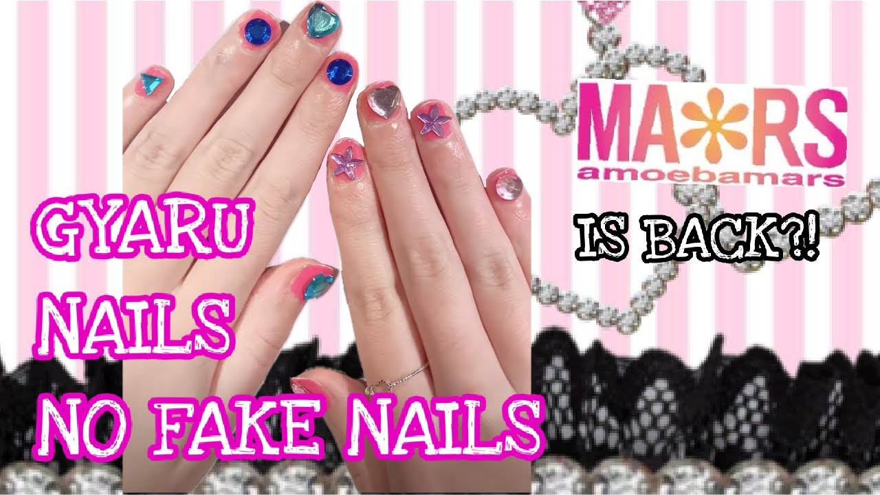 Gyaru nails tutorial NO FAKE NAILS | AGEJO MA*RS IS BACK?!?!