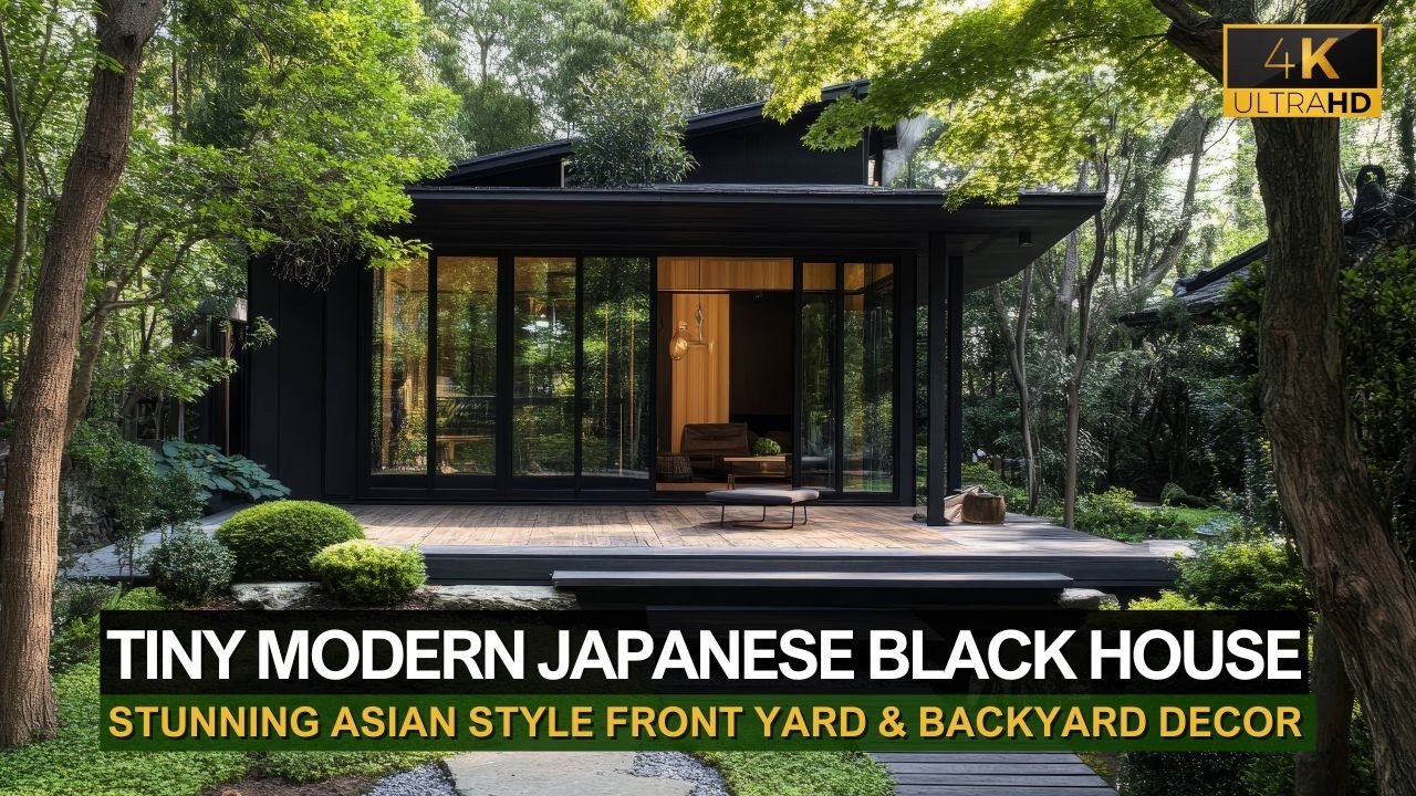 Tiny Modern Japanese Black House & Modern Farmhouse Stunning Asian