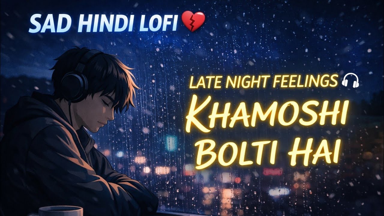 Khamoshi Bolti Hai 🖤 | Sad Lofi Song | Late Night Feelings | Heartbreak Hindi Lofi