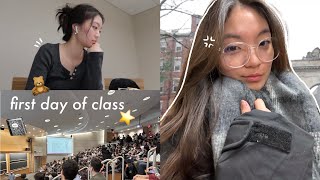 FIRST DAY OF CLASS AT BROWN UNIVERSITY | first year, spring semester, pre med student
