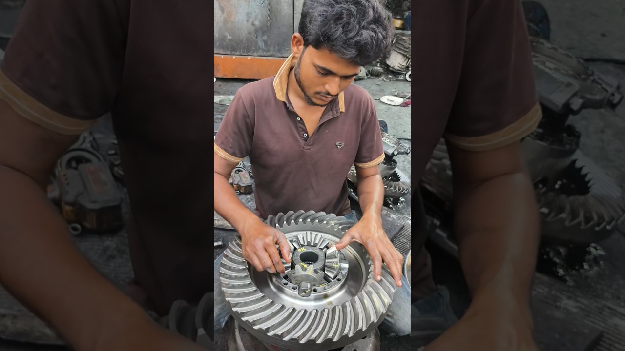 Tata ex 41x6 differential pinion fitting full video step by step fitting #viral #mecca #trendingsho