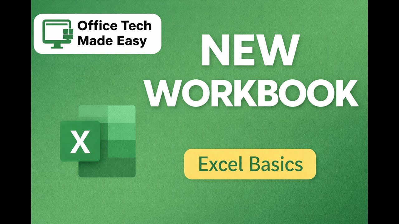 Excel New Workbook | How to Create a Workbook in Excel (Beginner)