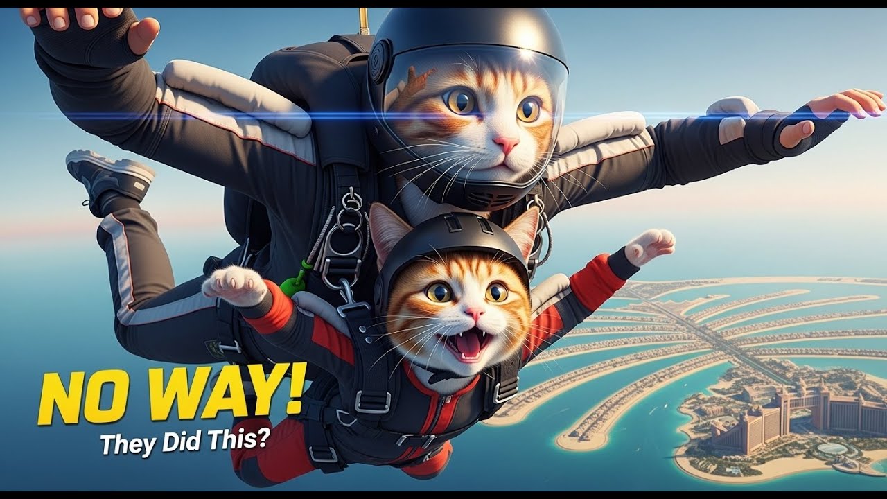MAMA CAT’S PROMISE: SKYDIVING & SCUBA DIVING 🤯 | Ginger Family Dubai VLOG