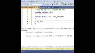 How to Create a Schema in SQL
