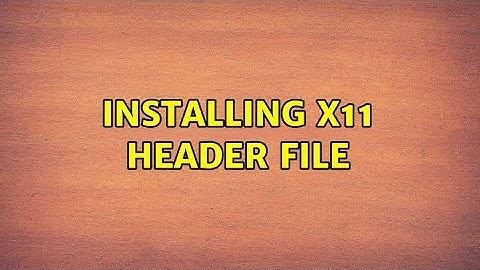 Ubuntu: Installing X11 header file