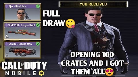 *NEW* HIRED MUSCLE CRATE CODM AJAX+SPR NEW SKIN OPENING 100CRATES IN CODM UNLUCKY 🙂..