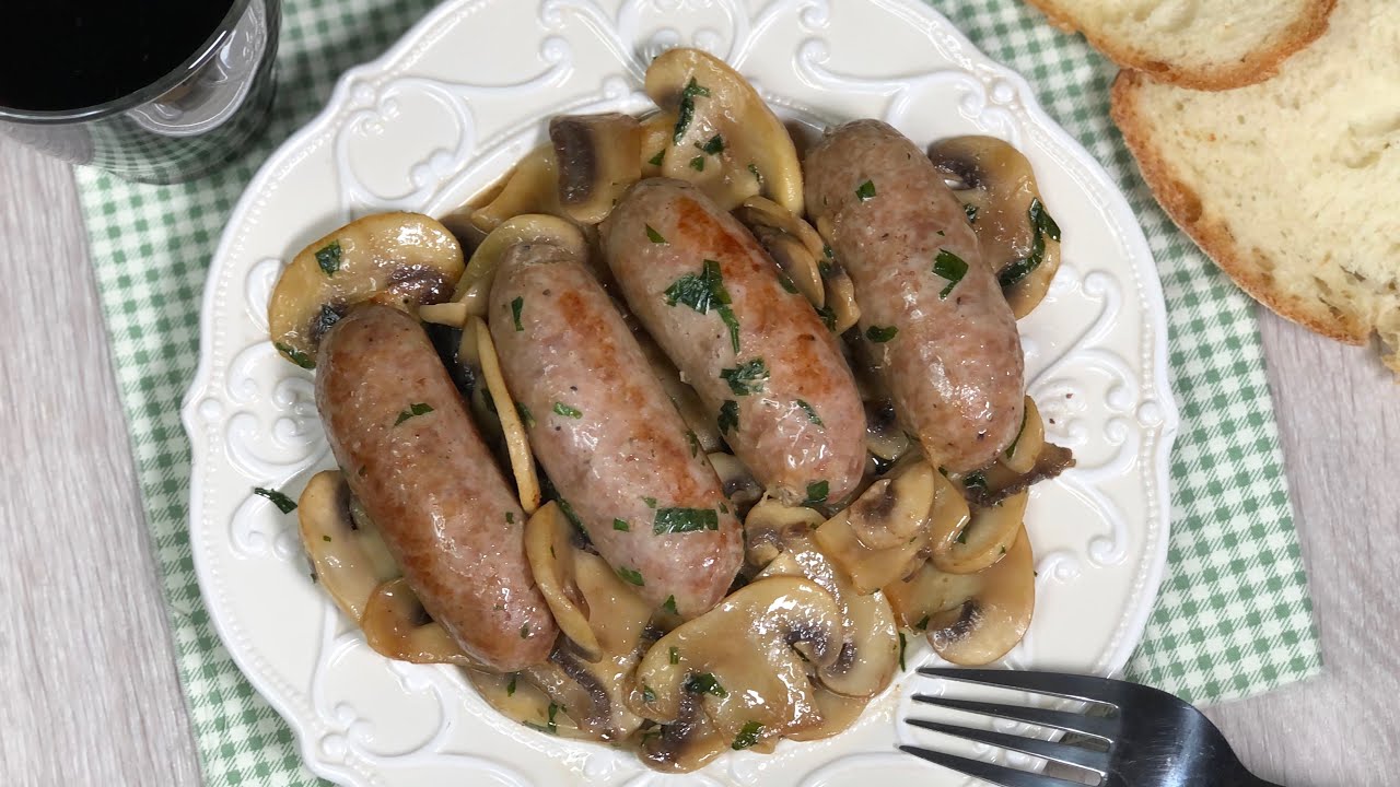 Se ti piacciono i funghi amerai questo piatto! Lo Preparo in 5 minuti! Salsiccia e funghi in padella