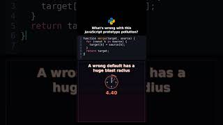 Whats wrong with this JavaScript prototype pollution #javascriptinjection