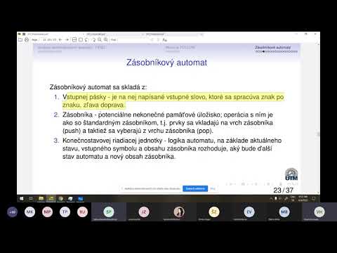 Náhľad videa: 2022 AFJ Prednáška č. 7 - Zásobníkové automaty