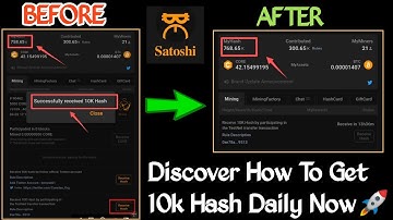 How to get 10k hash daily from Satoshi BTCs app | Increase Your Mining Speed (Satoshi App tutorial)