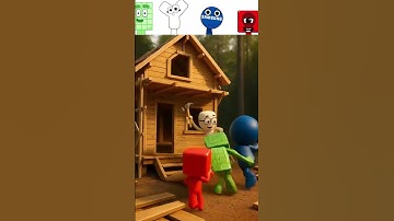 Sprunki OC Fourty X Y Alphabet lore X Samsung X One Numberblocks are make wood home in life#sprunki#