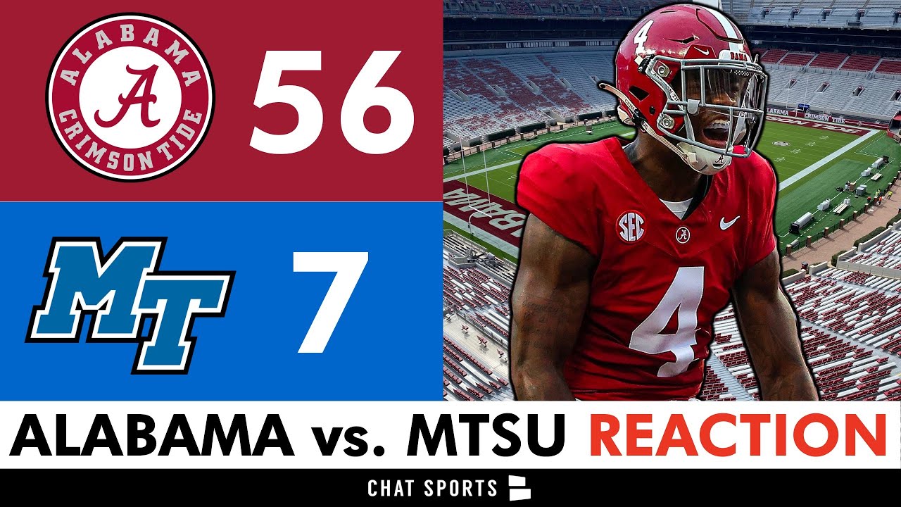 Alabama Football News & Rumors After Win vs MTSU Jalen Milroe Dominates + KoolAid McKinstry