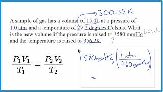Combined Gas Law Practice Problem: Find New Volume