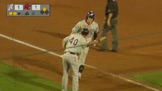 The Aces' Peter O'Brien hits a two-run homer