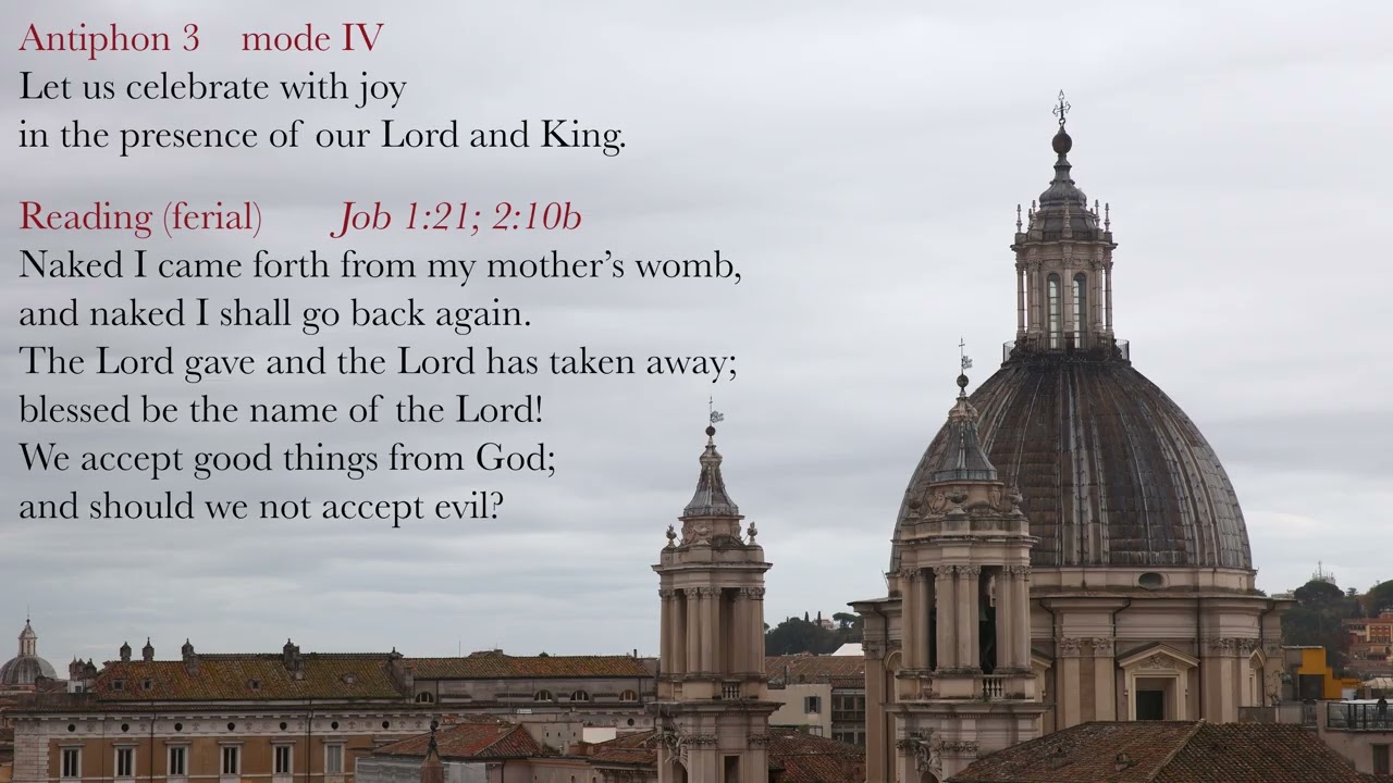 1.28.26 Lauds, Wednesday Morning Prayer of the Liturgy of the Hours