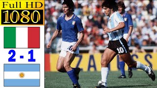 Italy 2-1 Argentina world cup 1982 | Full highlight | 1080p HD | Paolo Rossi | Maradona | Kempes