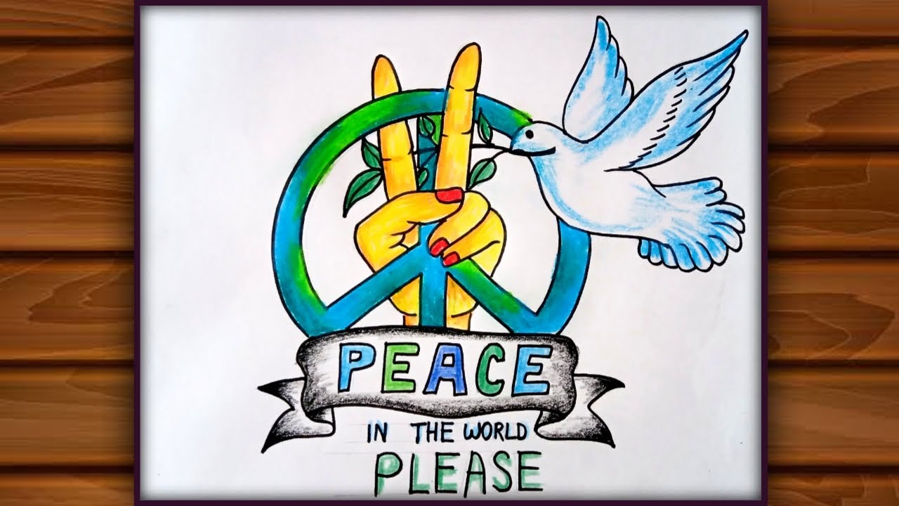 World peace day poster / World peace day 2020 / World peace drawing