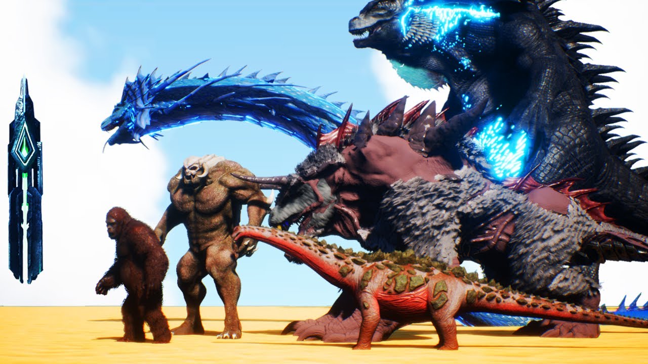 Godzilla evolved. АРК Годзилла. АРК Генезис Огненные динозавры. Evolted Godzilla. Ark Godzilla Mod.