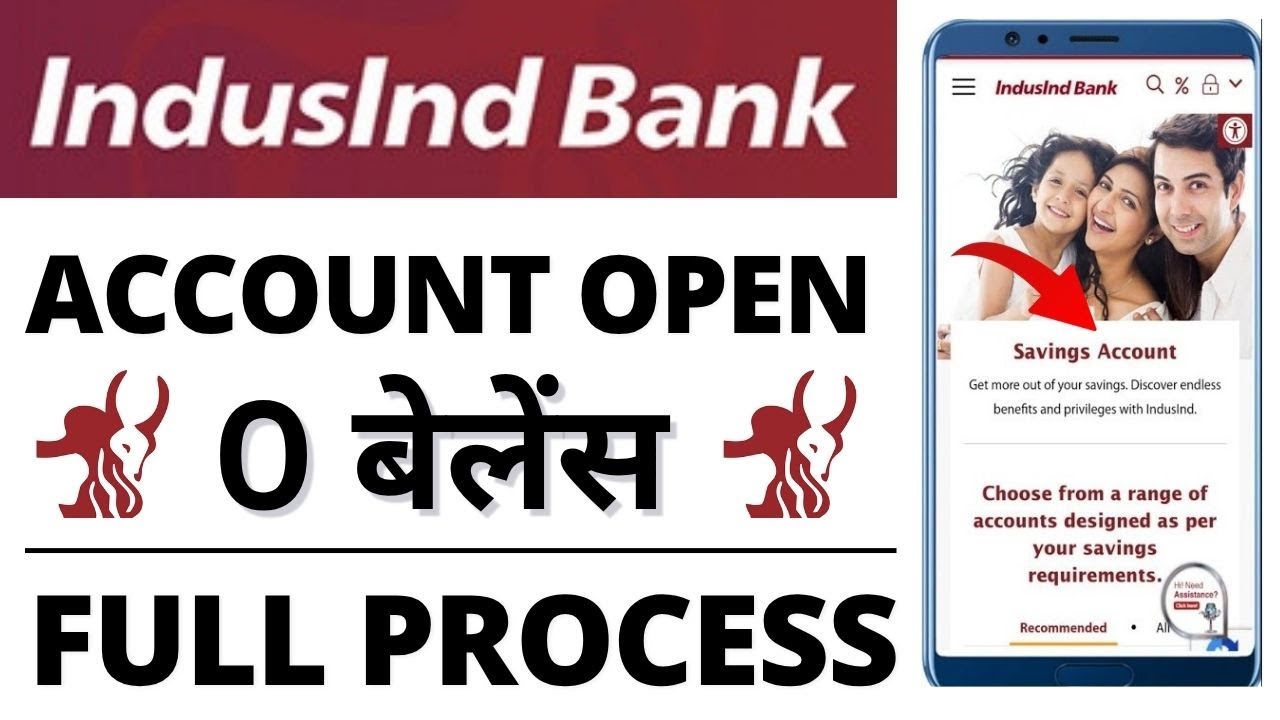 Indusind Bank Account Opening Online | Indusind Zero Balance Account Open | Open Account In Indusind
