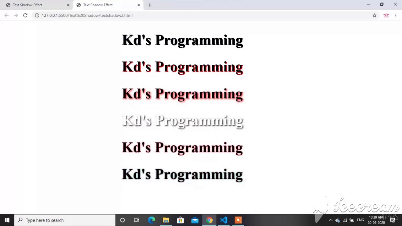 Text Shadow Effect in CSS - YouTube