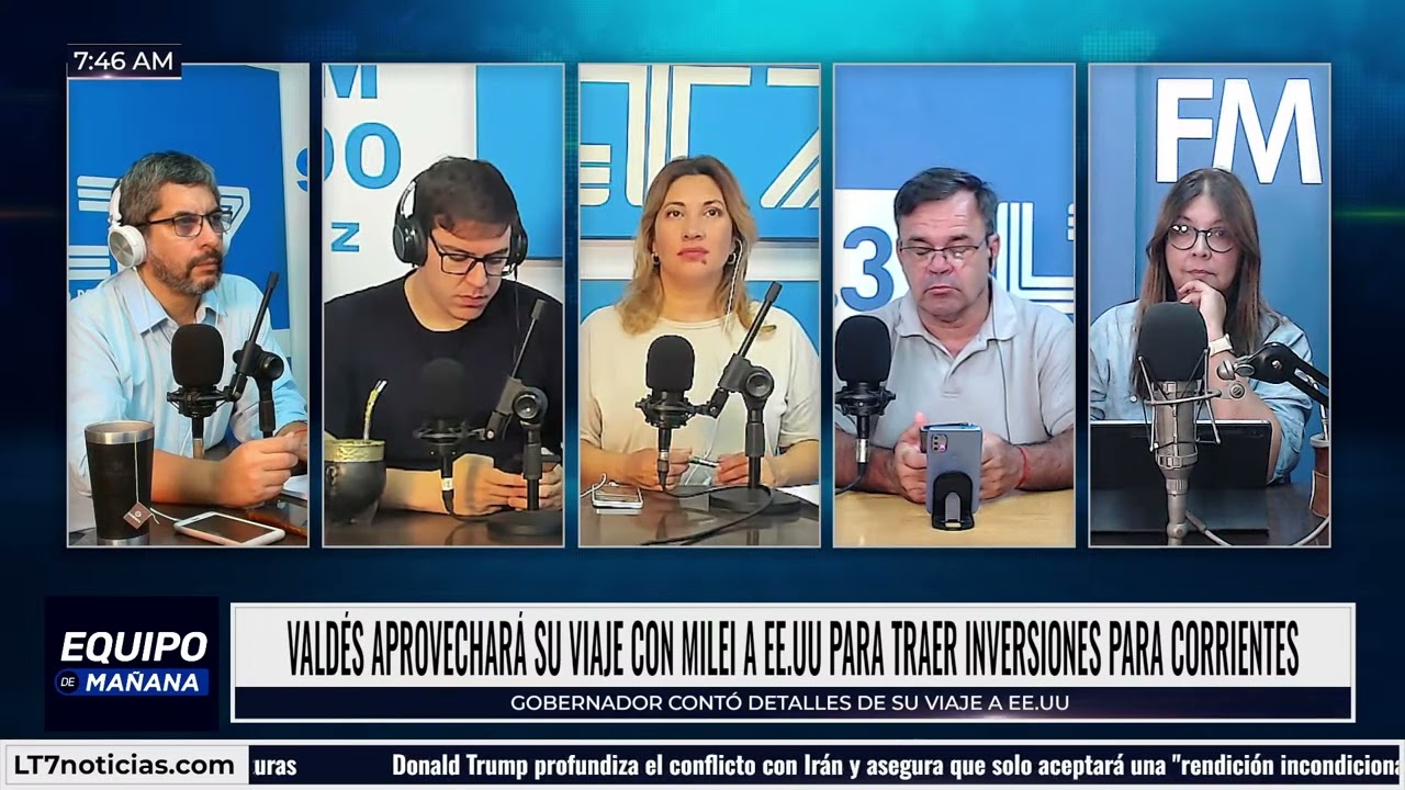 Valdés aprovechará su viaje con Milei a EE.UU para traer inversiones a Corrientes