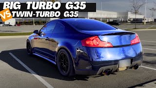 700WHP BIG TURBO G35 vs TT G35 [INSANE RUNS Must SEE!!!] Hellcat Redeye Vs Big Turbo Infiniti G35 Epic Runs