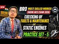 BRO MSW (DES)Exam 2026 important Questions set -5|Checking of faults & maintenance of Static Engines
