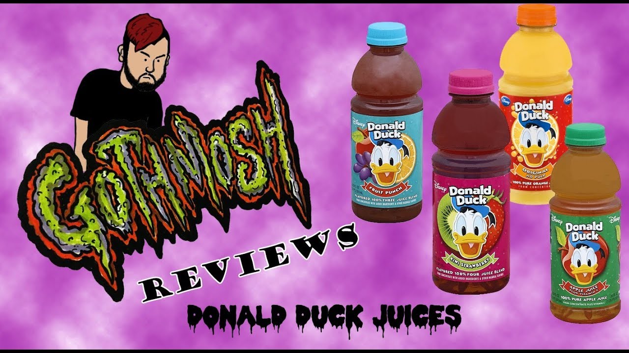 donald duck all 4 fruit juices review youtube