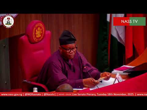 LIVE SENATE PLENARY TUESDAY 18TH 0F NOVEMBER 2025