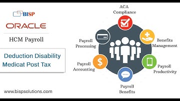 Oracle HCM Payroll Deduction Disability Medical Post Tax | Oracle HCM Payroll Tutorial | HCM BISP