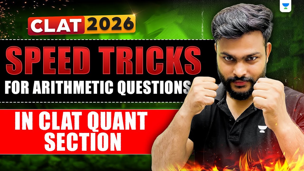Speed Tricks for Arithmetic Questions | CLAT 2026 Quantitative ...